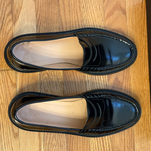 J. Crew Black Patent Leather Penny Loafers - Picture 2 of 7